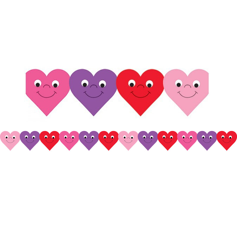 Happy Hearts Die Cut Classroom Border 12pk