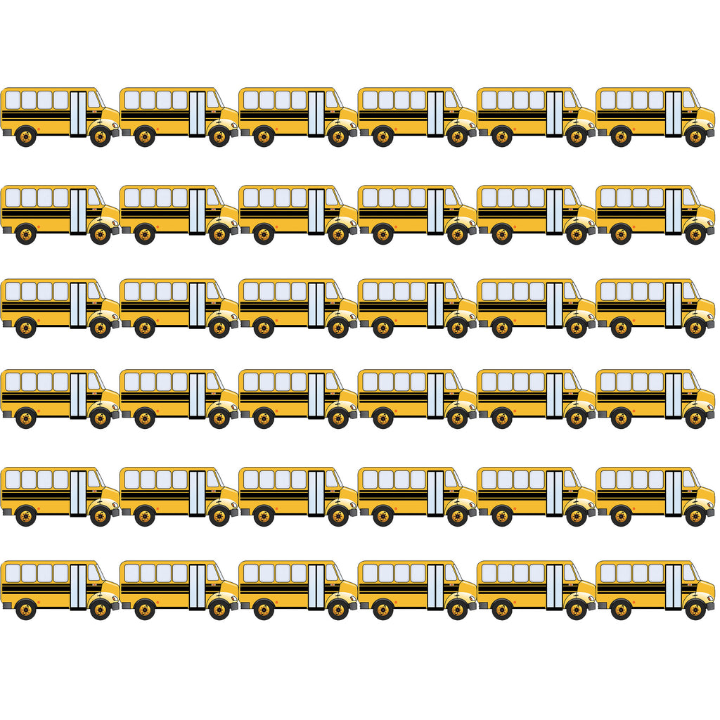 (6 Pk) School Bus Die Cut Border