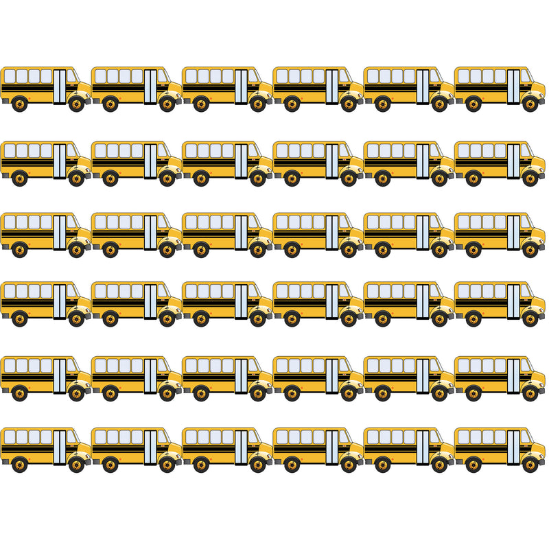 (6 Pk) School Bus Die Cut Border