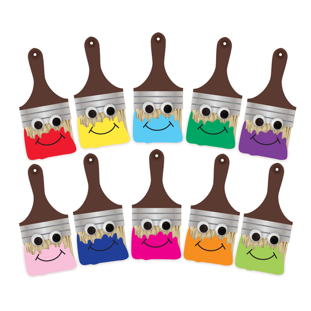 7in Happy Paintbrush Accents