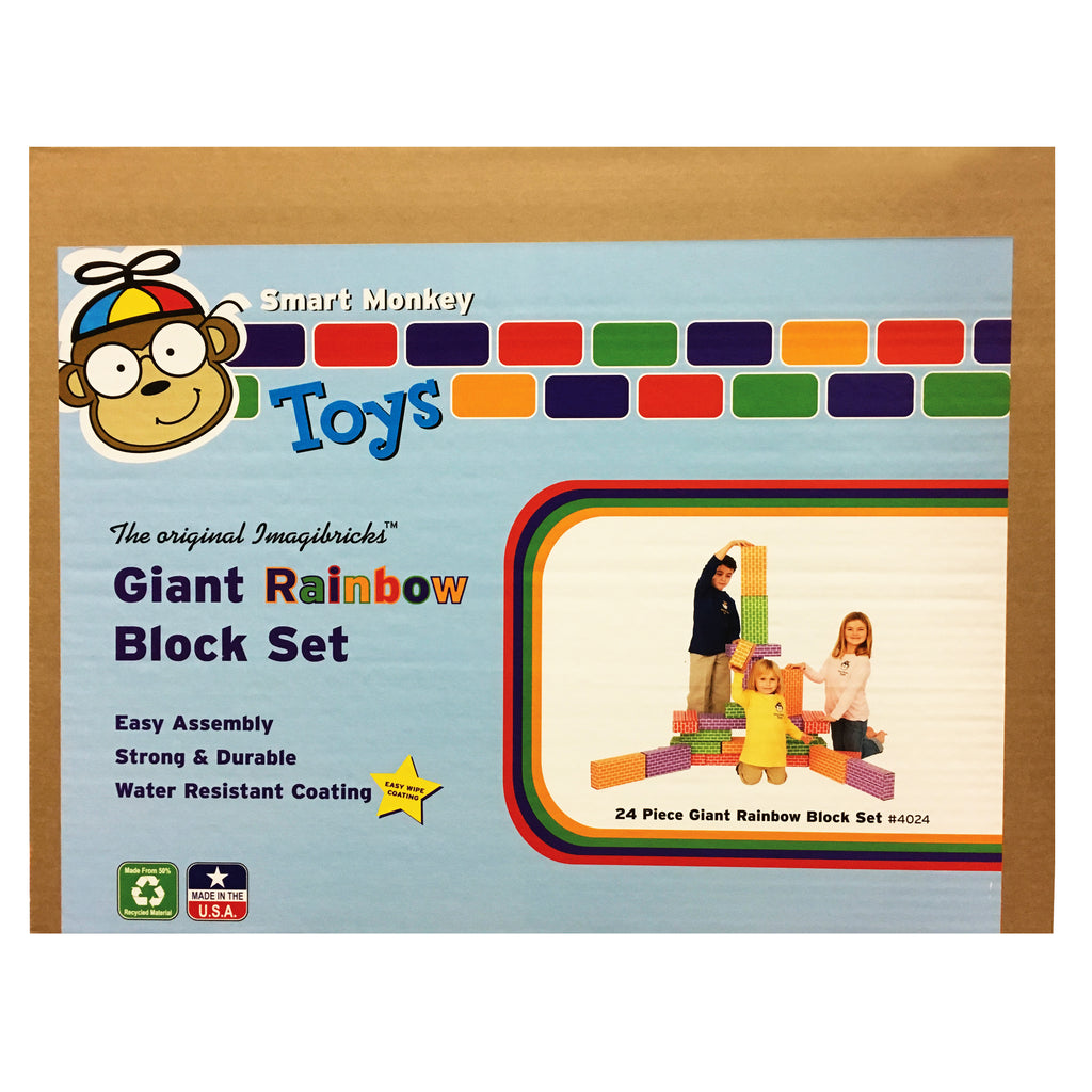 Imagibricks Rainbow Blocks 24 Pc Set