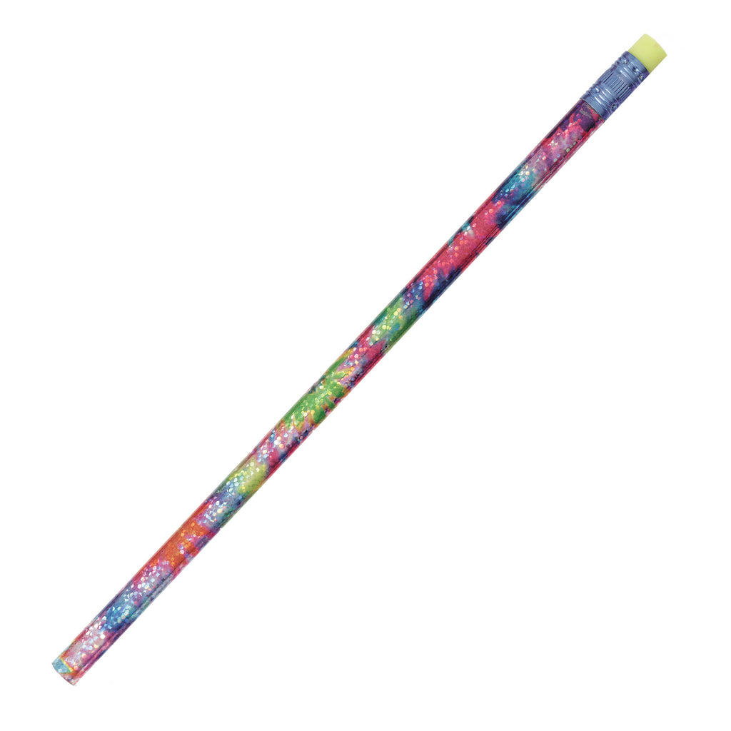 Decorated Pencils Tie Dye Glitz 1dz Asst
