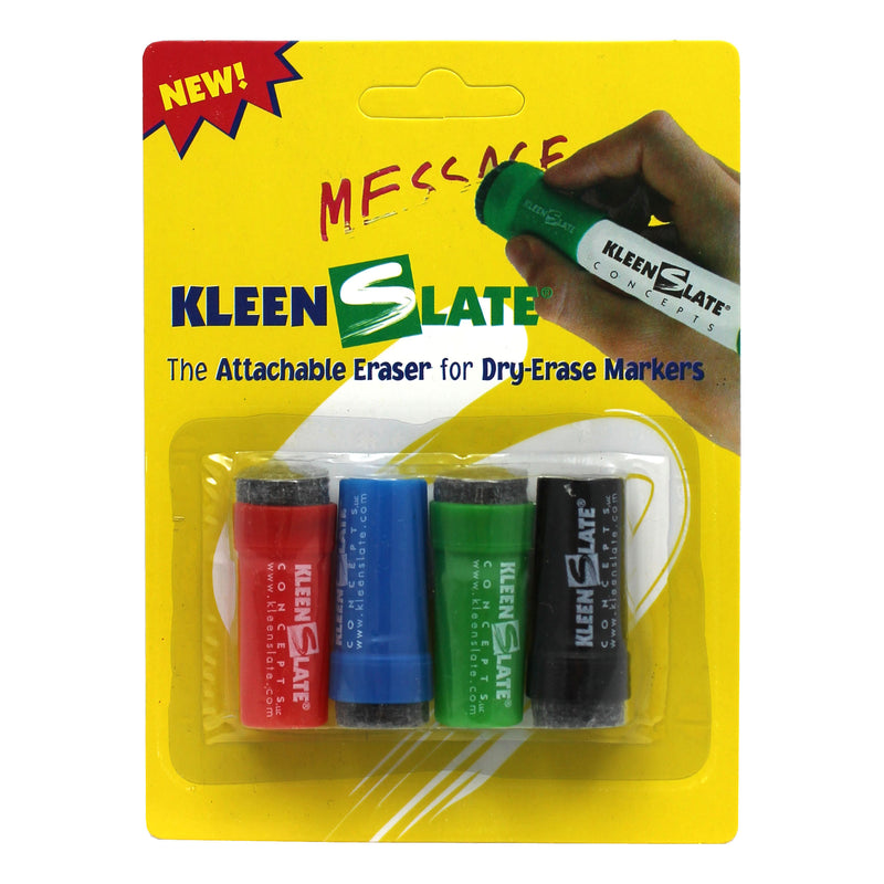 Attachable Erasers 4-pk For Dry Erase Markers Carded