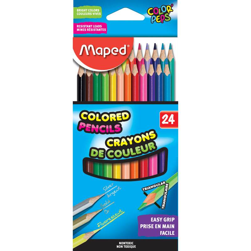 Triangular Colored Pencils 24 Colrs