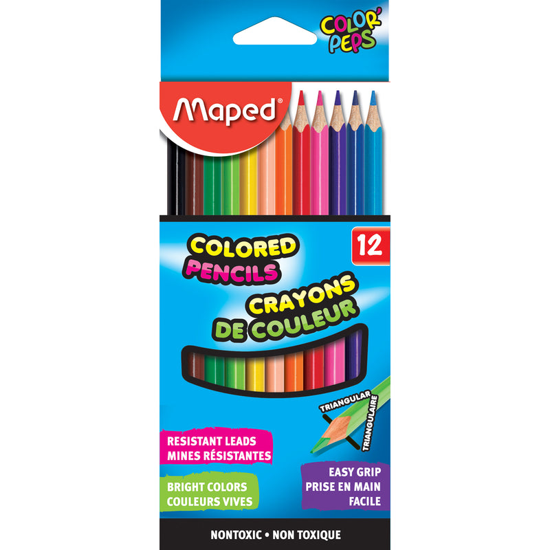 Triangular Colored Pencils 12 Colrs