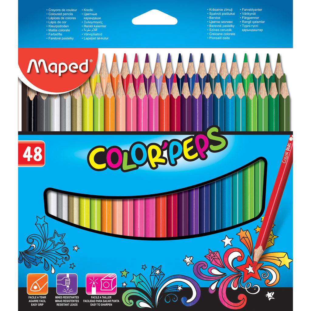 Triangular Colored Pencils 48pk Colorpeps