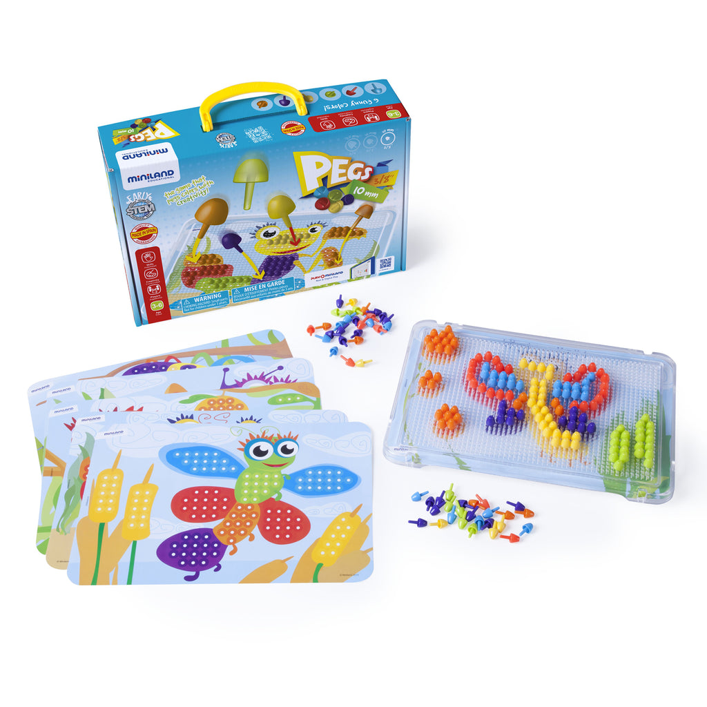 Pegs 3-8in 180 Pegs-6 Worksheets