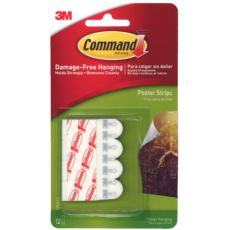 3m Command Poster Strips 12 Strips Per Pk