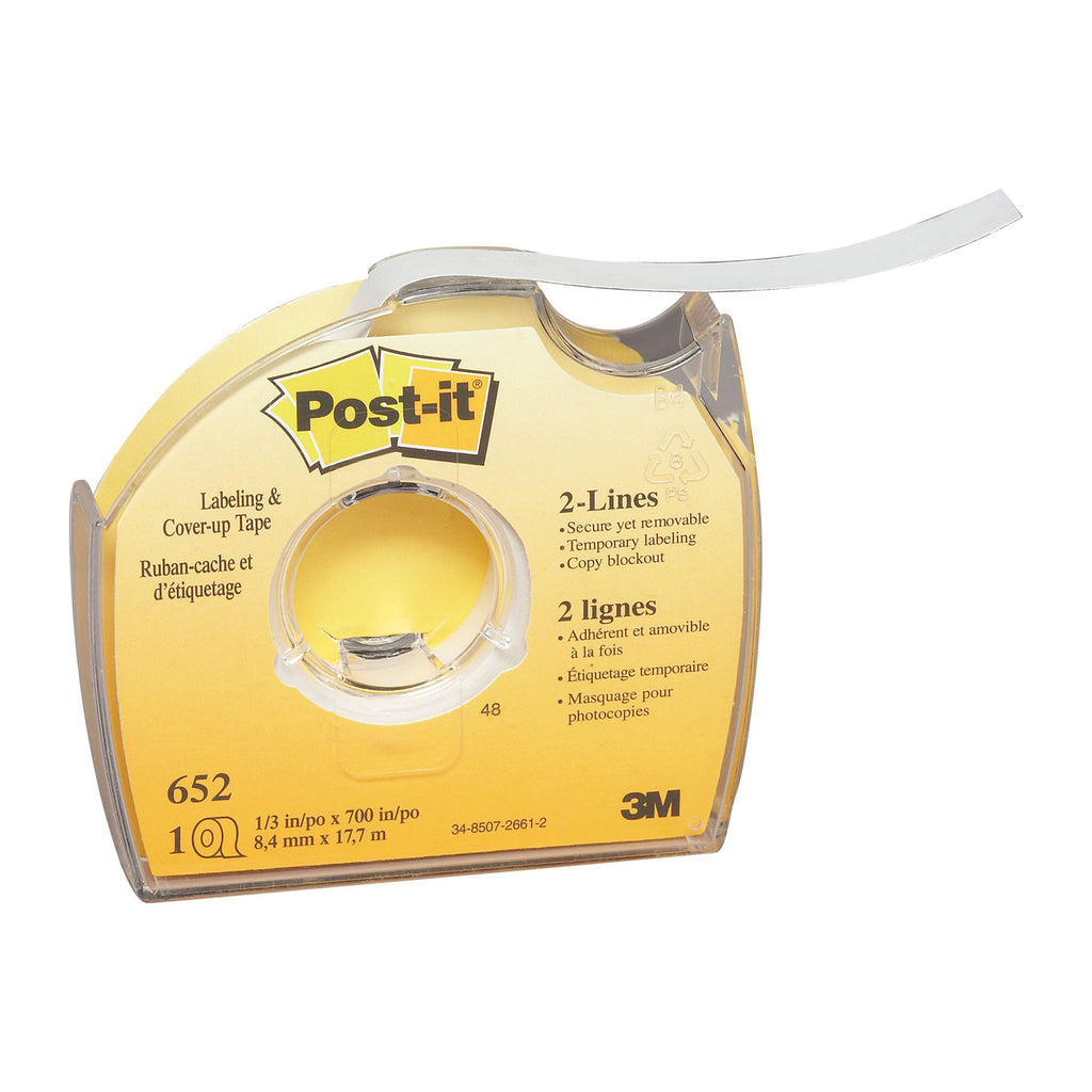 1-3 X 700in Rl White Coverup Tape Post It