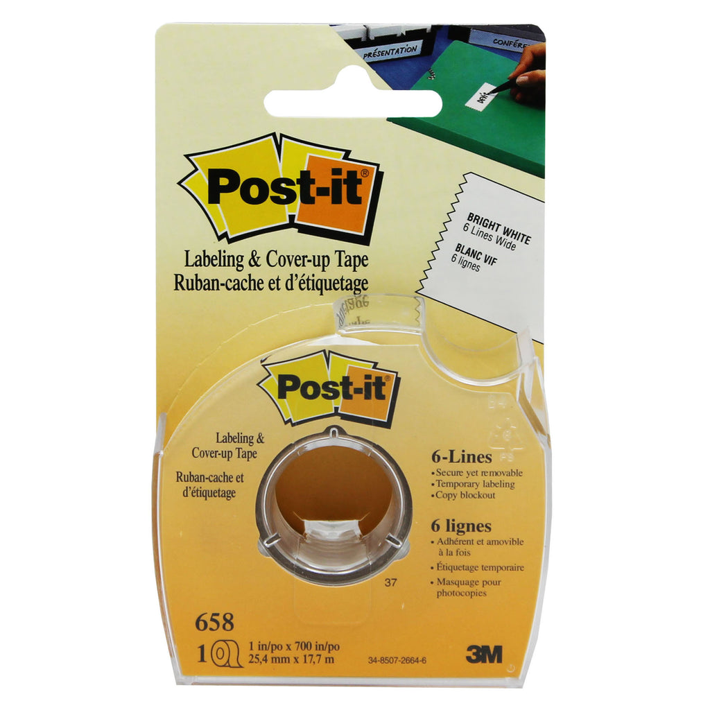 Tape Post It Labeling & Cover Up 6 Line Coverage 1 X 700