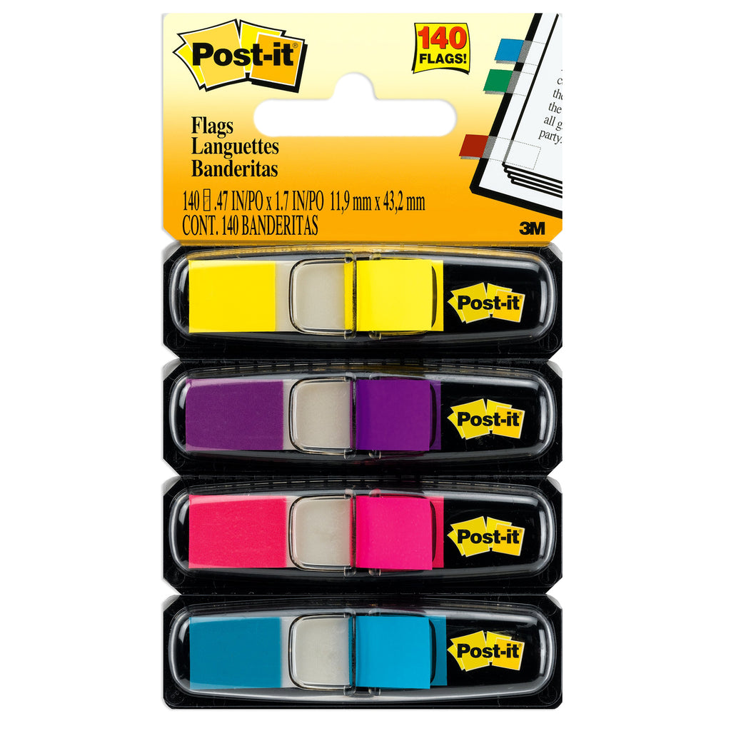 Post-it Smaller-size Flags 4-pk Bright Colors
