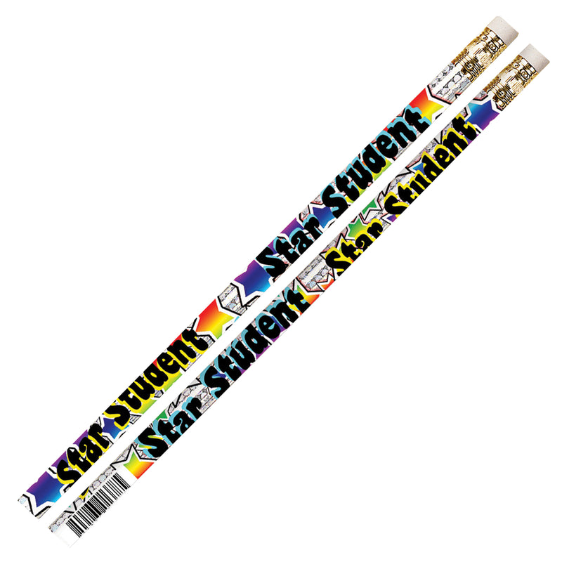 Star Student 12pk Motivational Fun Pencils