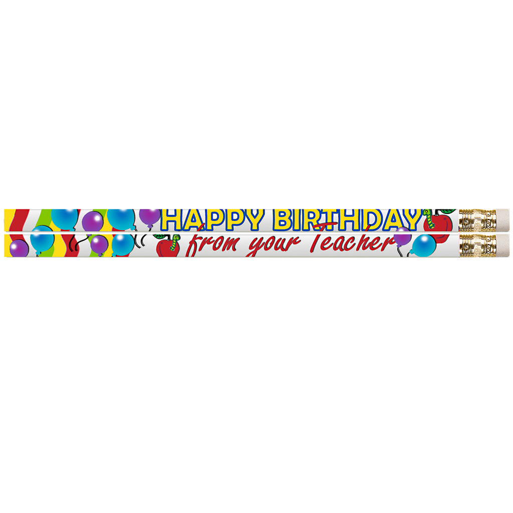 Happy Birthday From Your Teacher Dz Motivational Fun Pencils