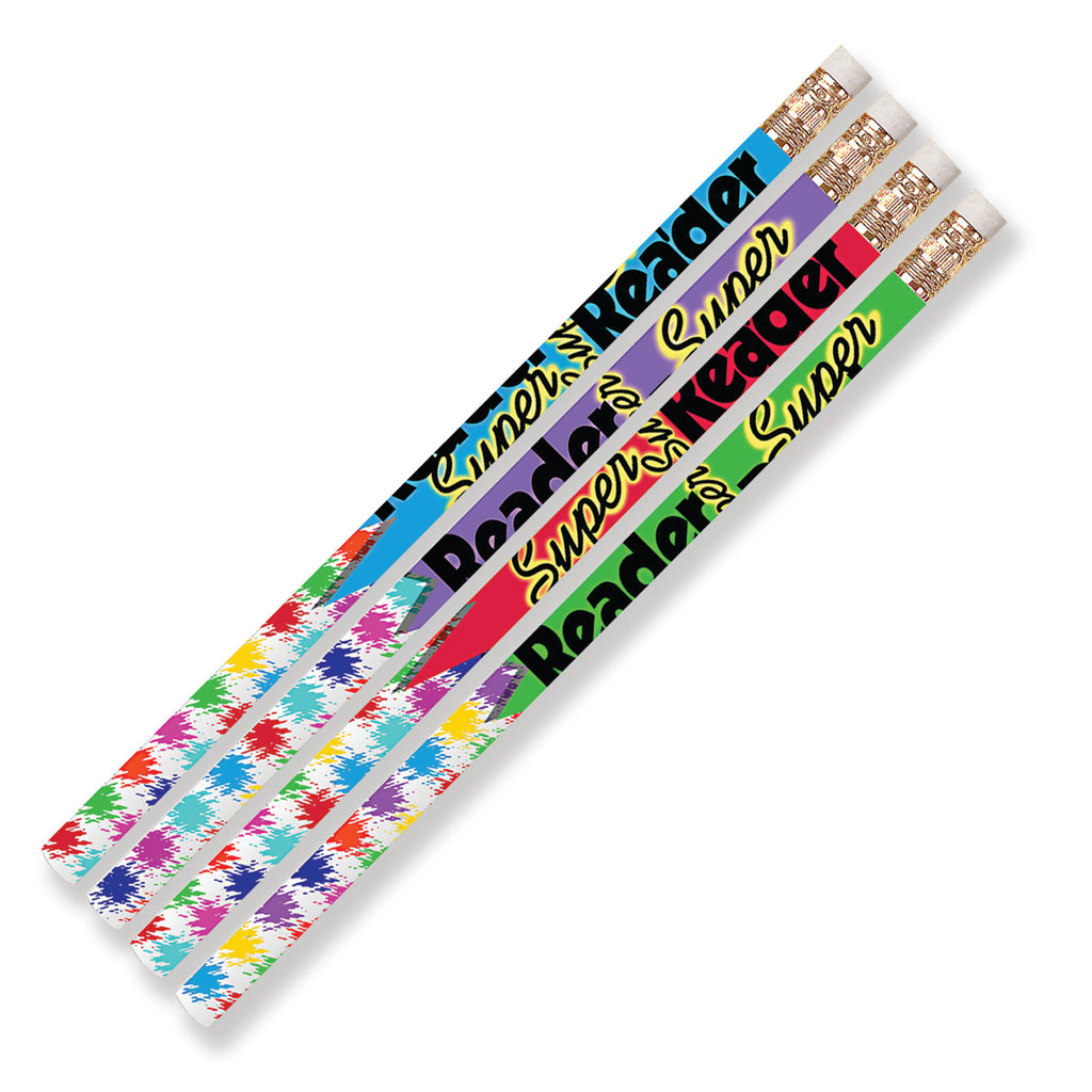 Super Reader 12pk Motivational Fun Pencils