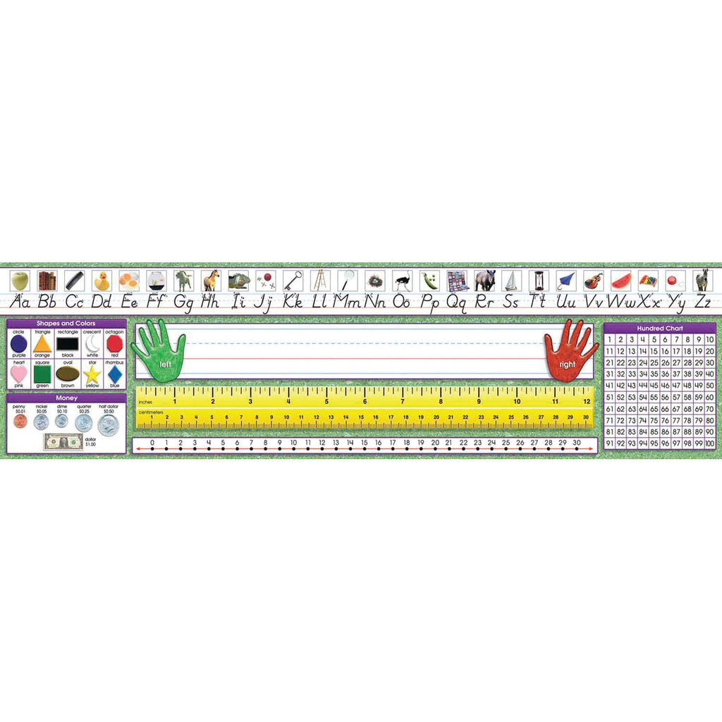 (3 Pk) Desk Plate Primary Modern Manuscript