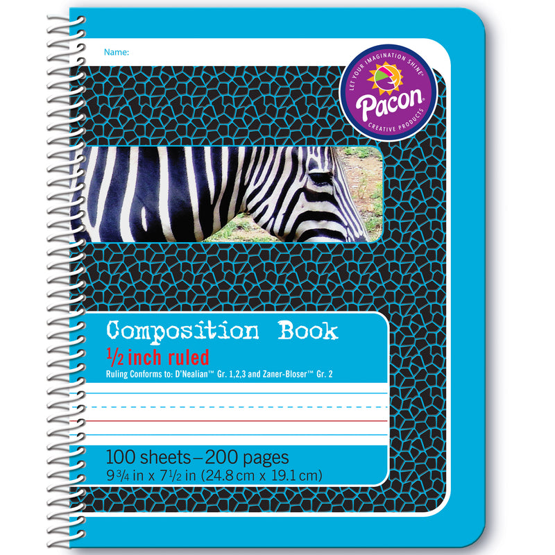 Composition Book 1-2in Ruled Spiral Bound
