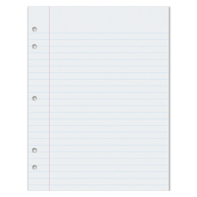 (2 Rm) Writing Paper 3-8in Rule 8x10.5 500shts Per Pk 5 Hole Punch