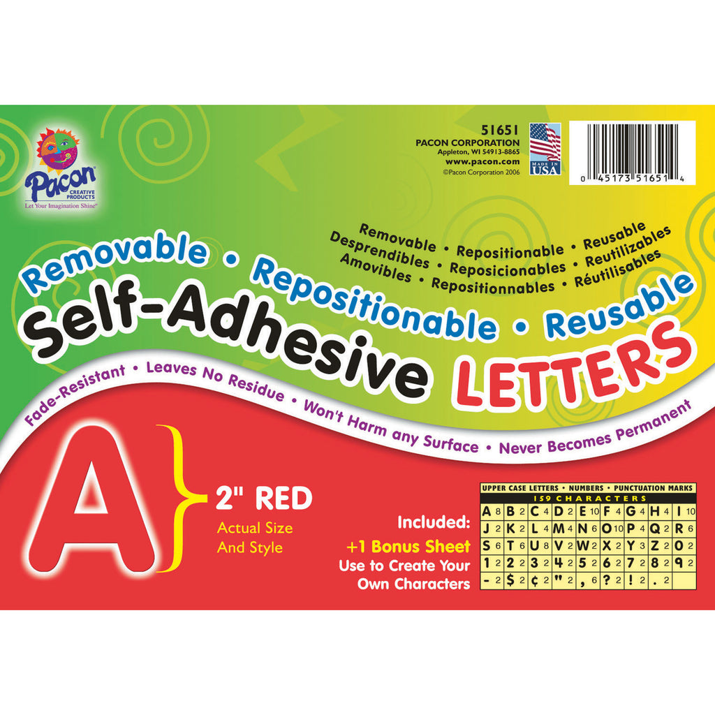 Self Adhesive Letter 2in Red