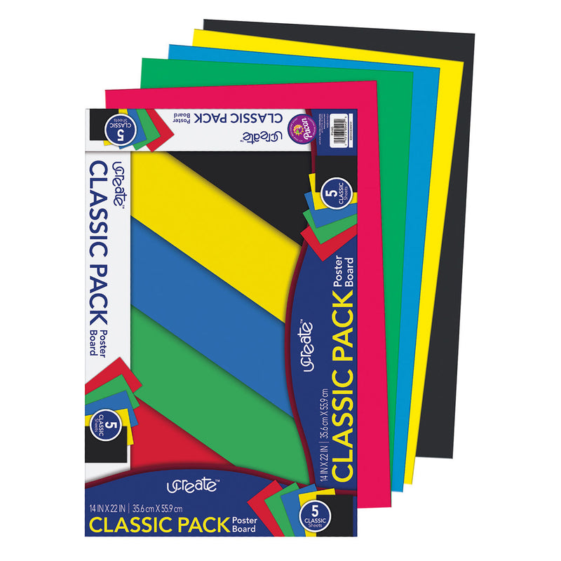 Primary Poster Board 5 Colors 5 Sheets