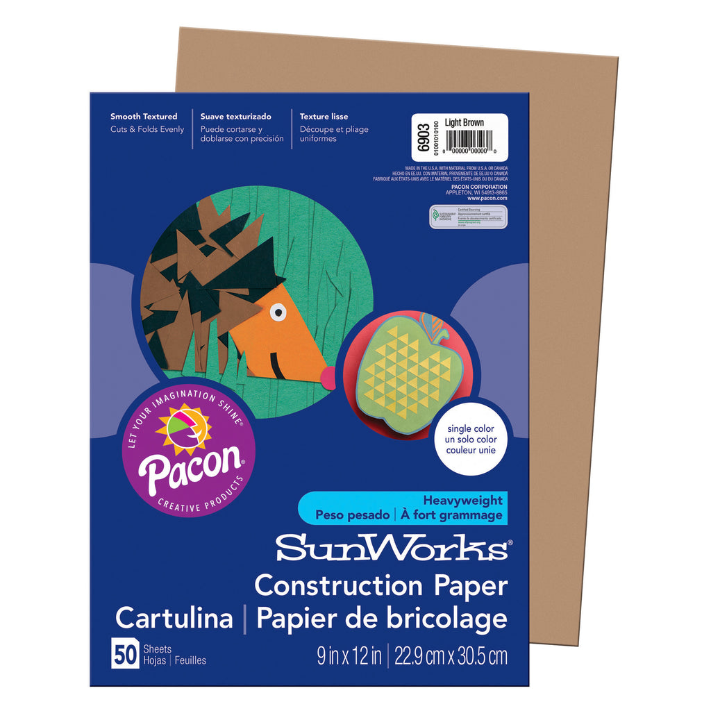 Construction Paper Light Brown 9x12