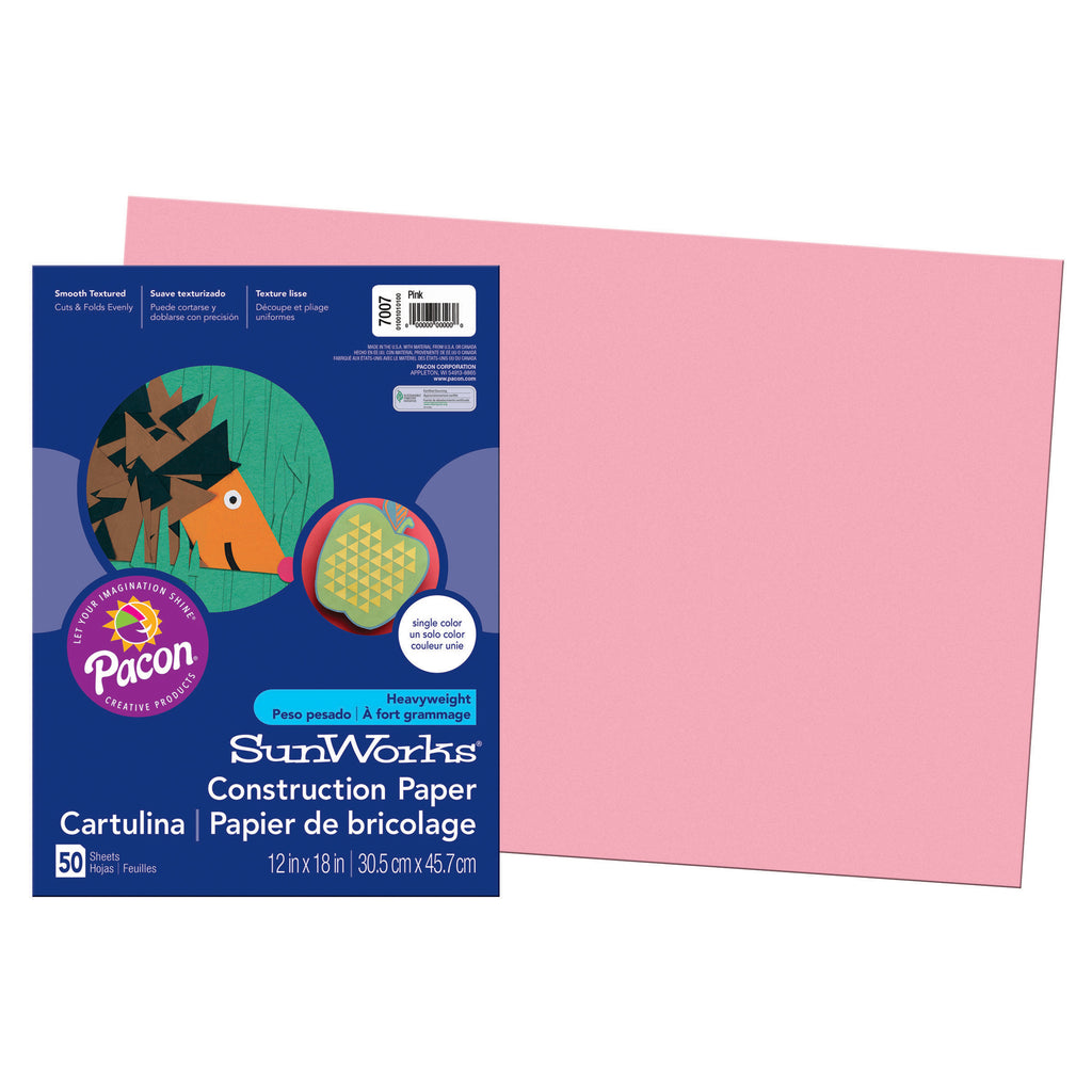 Construction Paper Pink 12x18
