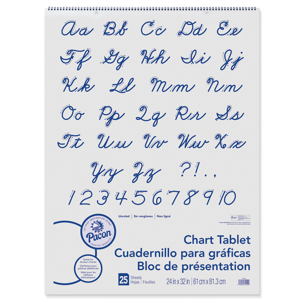 (2 Ea) Chart Tablet 24x32 Unruled 25 Per Pk