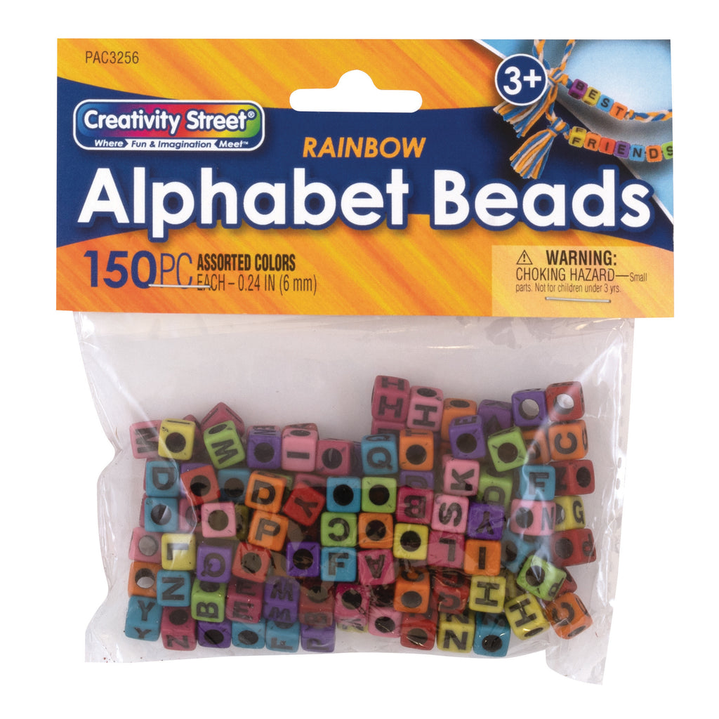 Alphabet Beads Assorted Rainbow Creativity Street