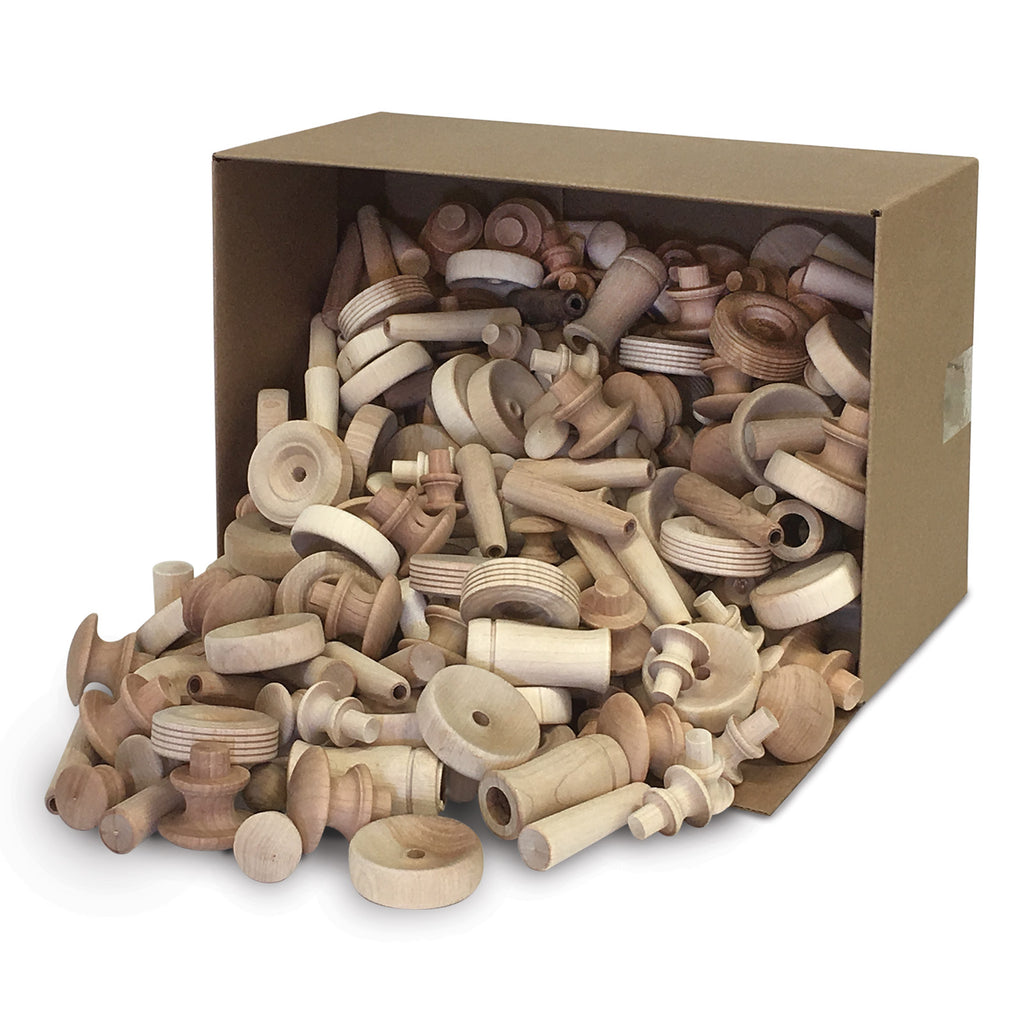 Natural Wood Turnings Assrtd Shapes