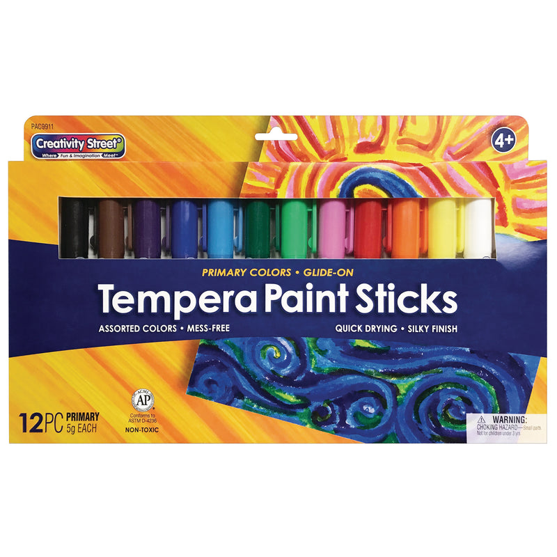 Tempera Paint Sticks 12 Asst Colors