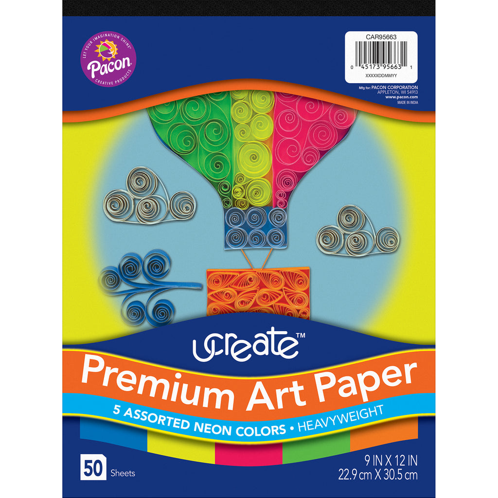 50ct Ucreate Neon Construction Papr