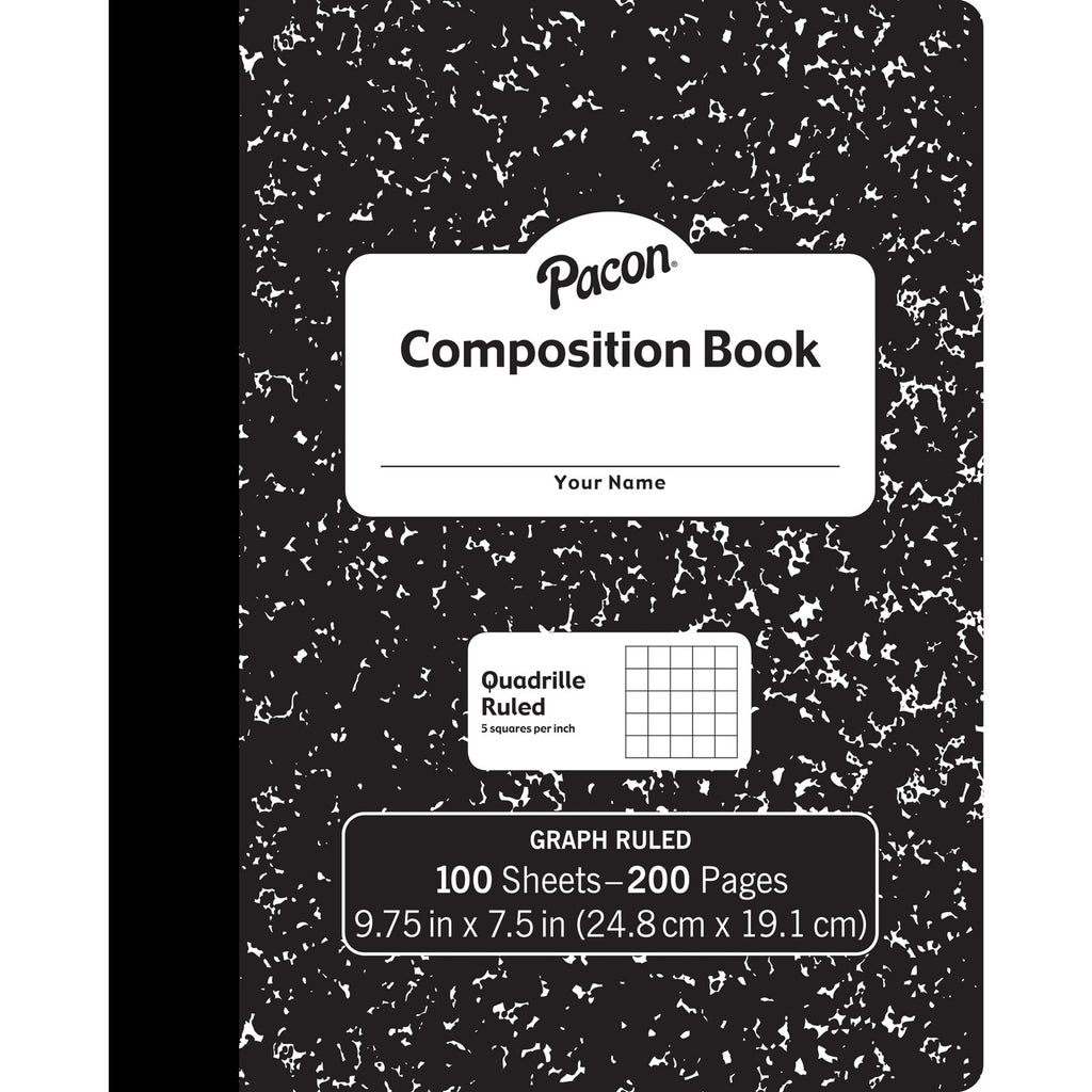 Composition Book Black Marble 100 Sheets