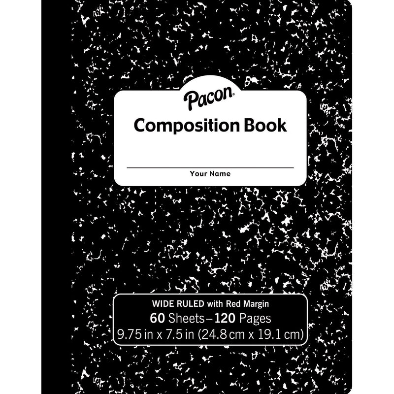 Black Compostition Book 9.75 X 7.5