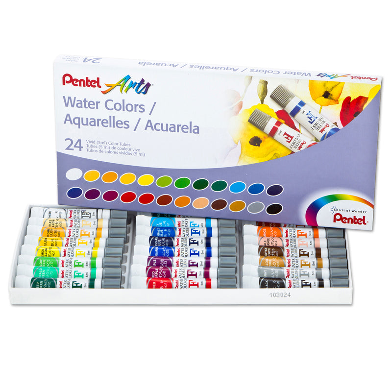24 Color Pentel Arts Watercolor Set