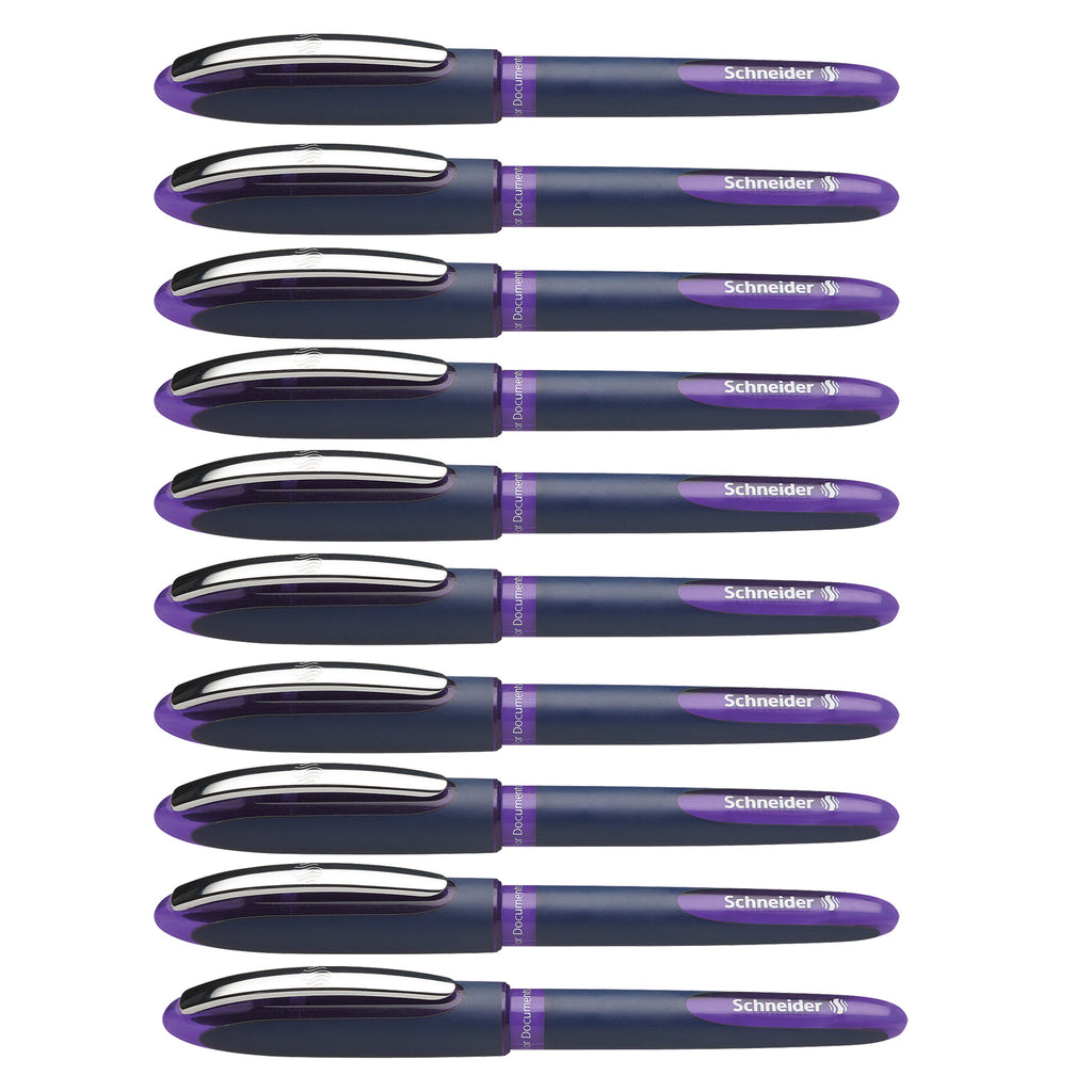 (10 Ea) Schneider Purple One Business Rollerball Pen