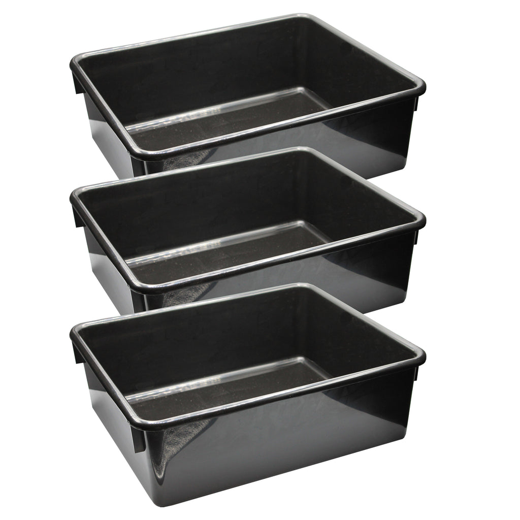 (3 Ea) Double Stowaway Tray Only Bl
