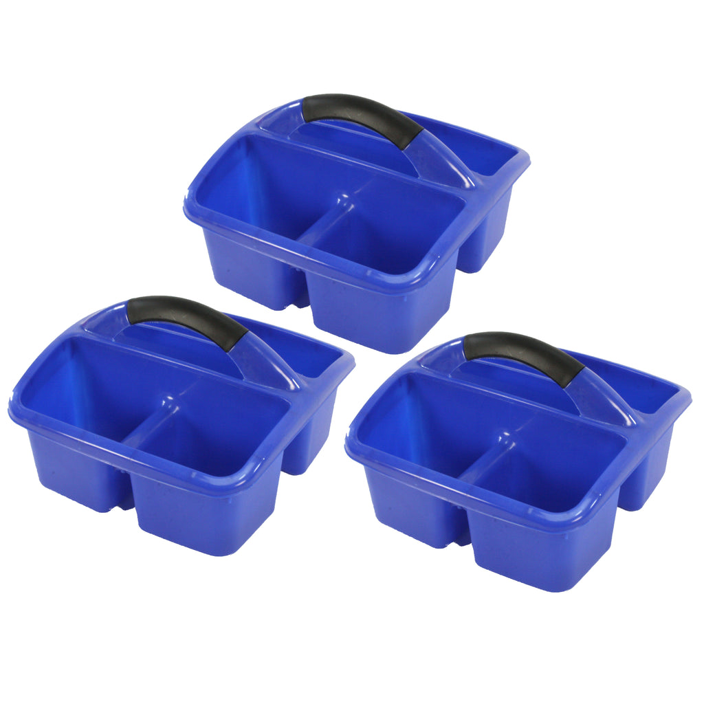 (3 Ea) Deluxe Small Utility Caddy Blue