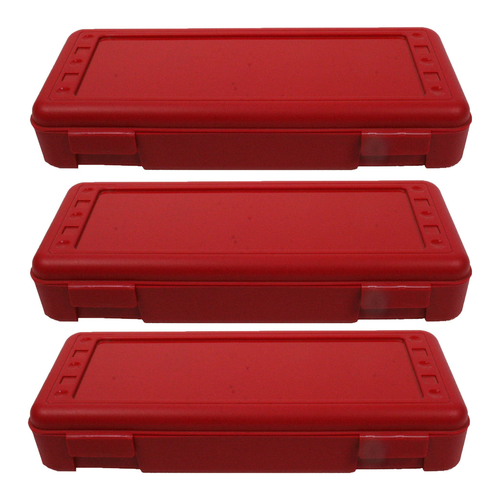 (3 Ea) Ruler Box Red