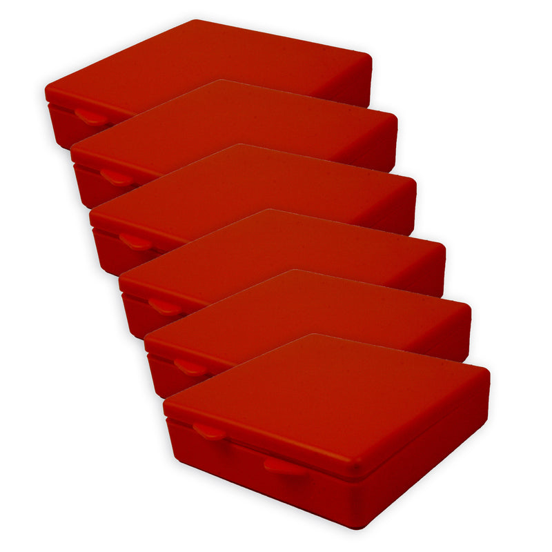 (6 Ea) Micro Box 4x4x1in Red
