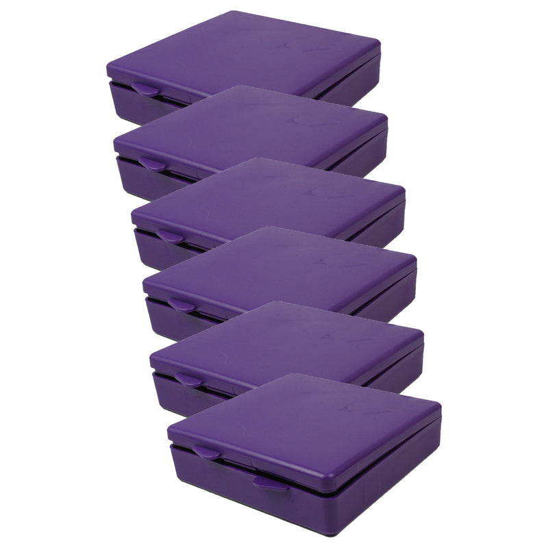 (6 Ea) Micro Box 4x4x1in Purple