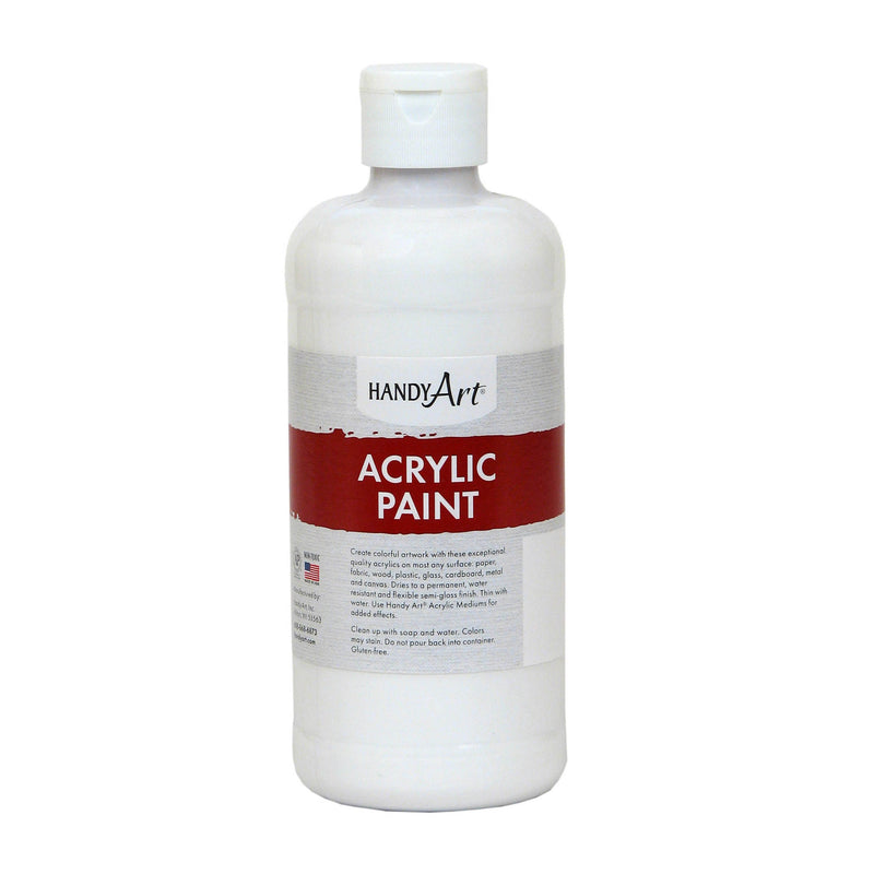 (3 Ea) Acrylic Paint 16 Oz Blockout White
