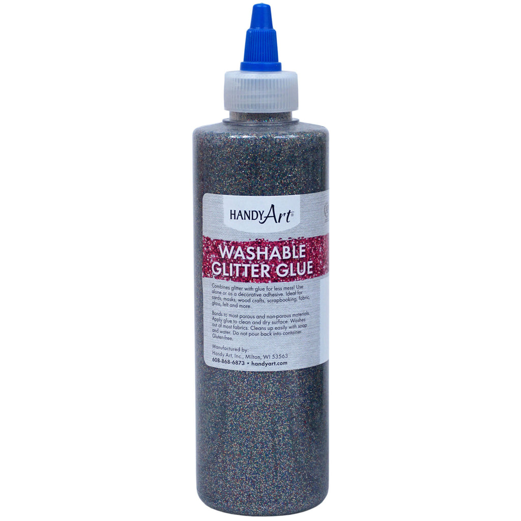 Washable Glitter Glue 8oz Multi Clr Handy Art