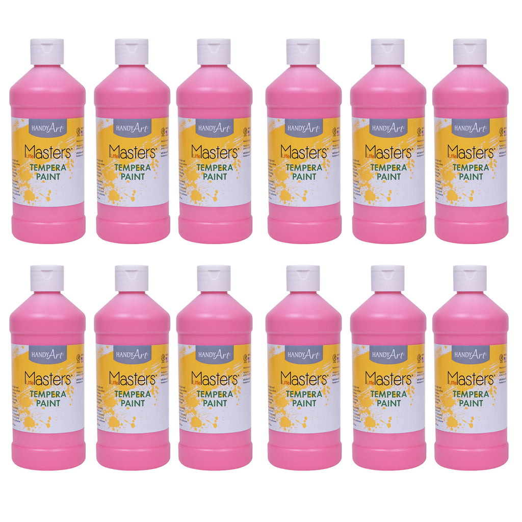 (12 Ea) Tempera Paint Pint Pink