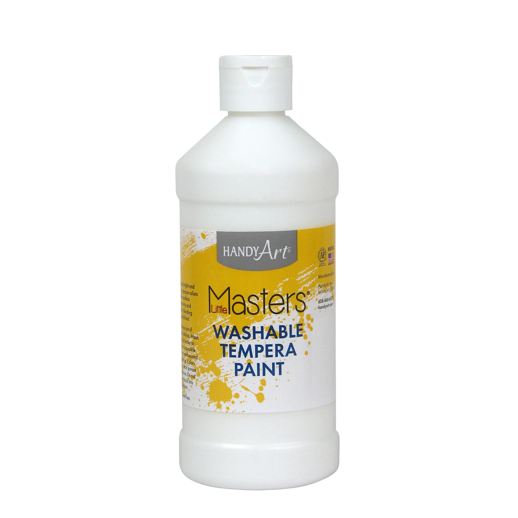 (6 Ea) Little Masters White 16oz Washable Paint
