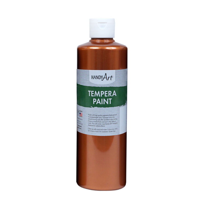 16oz Metallic Copper Tempera Paint Handy Art