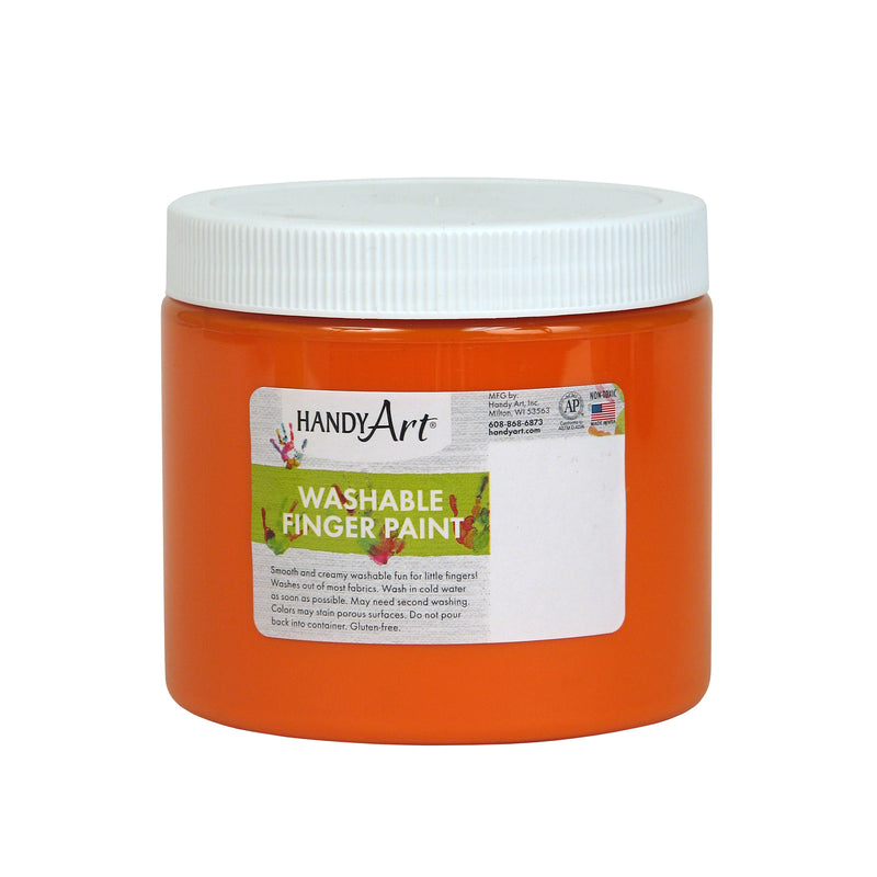 Handy Art Orange 16oz Washable Finger Paint