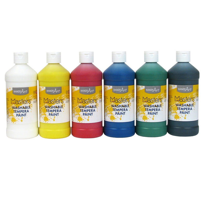 Washable Tempera Pint Kit 6 Colors Little Masters