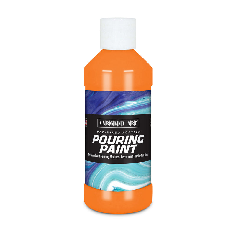 8oz Pouring Paint Acrylic Orange