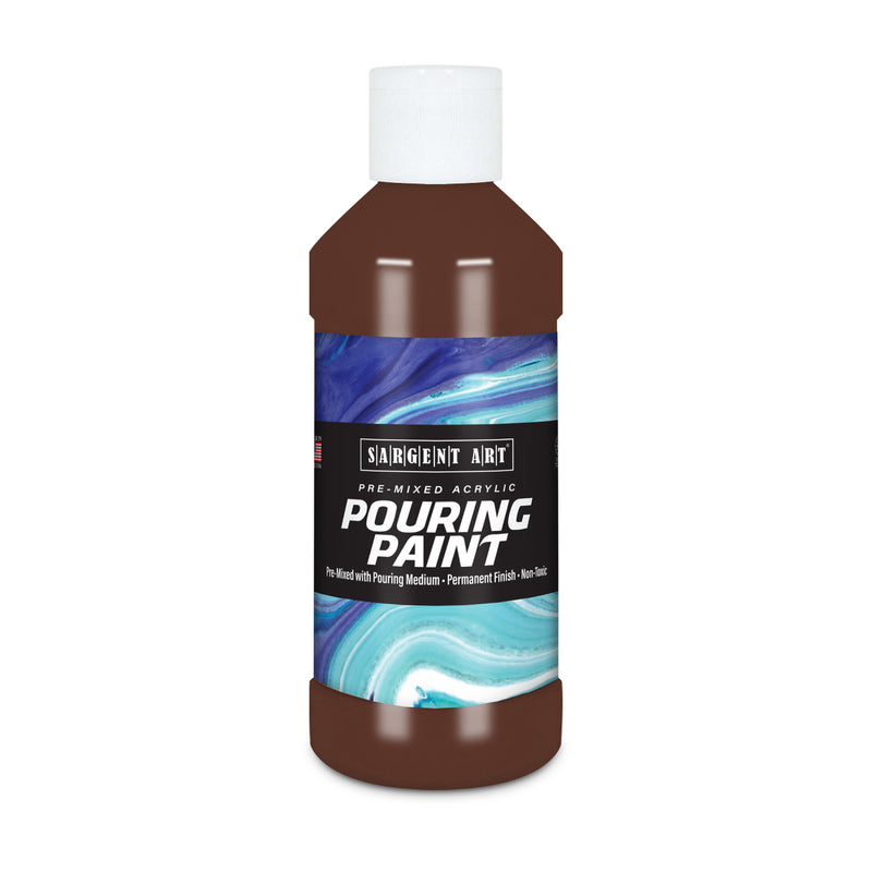 8oz Pourng Paint Acrylc Burnt Umber