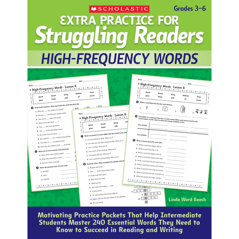 Struggling Readers High-freq Words Extra Practice