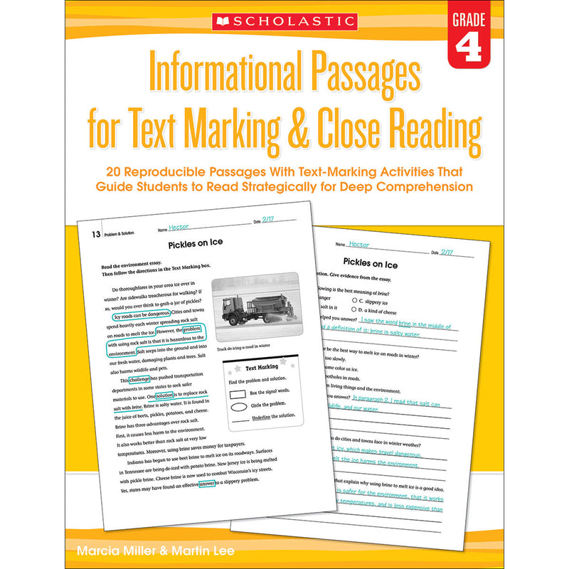 Gr 4 Informational Passages For Text Marking & Close Reading